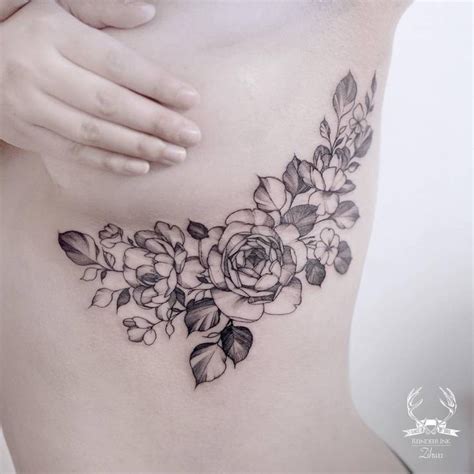 tattoo on side boob|50+ Charming Breast Tattoo Designs For Women